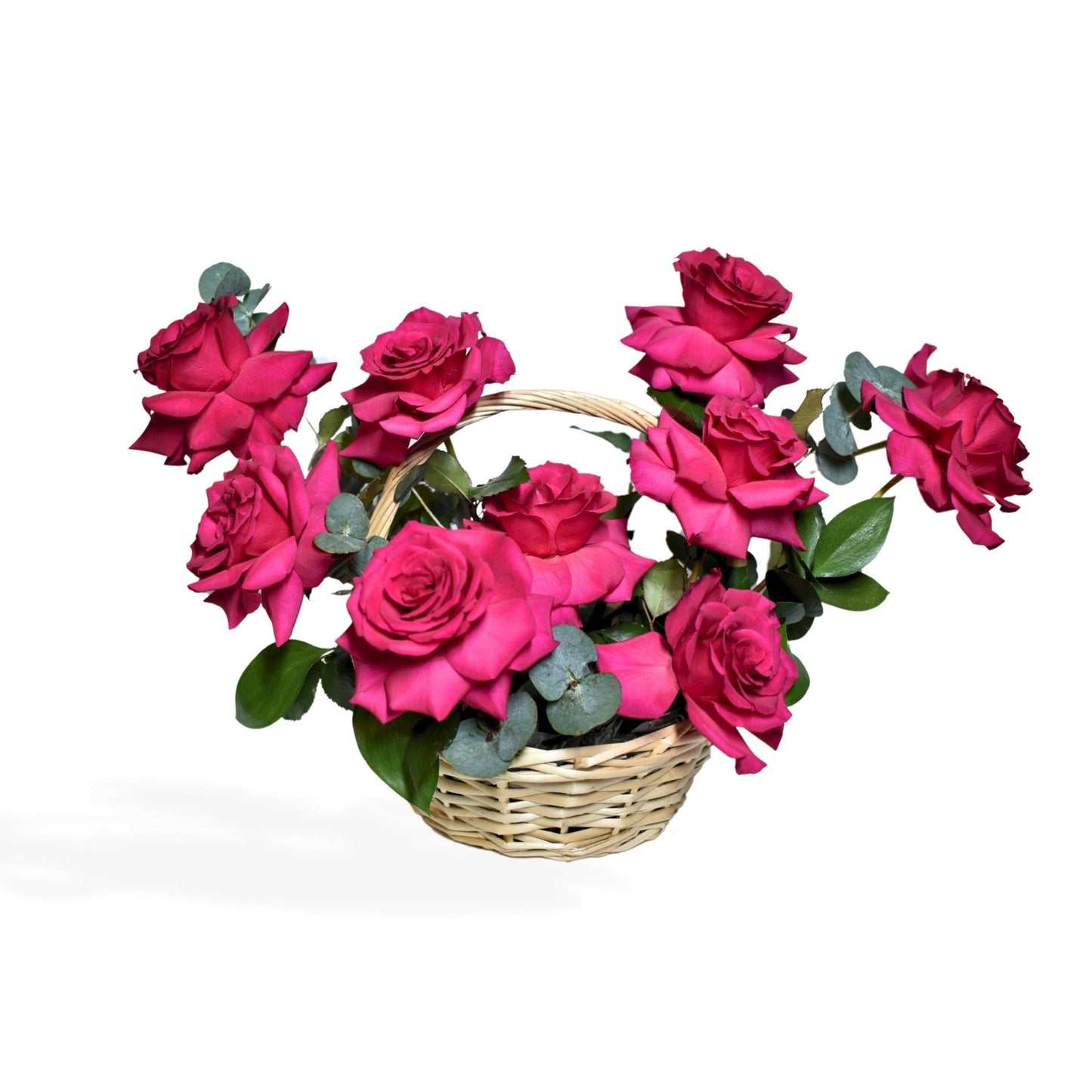 Rose in Basket - Rosabella Flowers