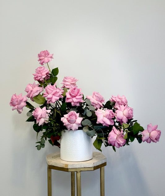 Pink Rose Vase Arrangement