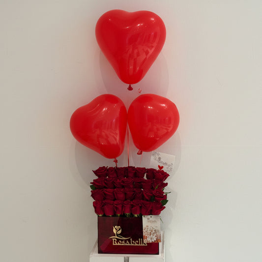 Love Balloon Rose Box