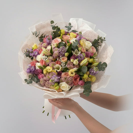 Pastel Garden Mixed Flower Bouquet