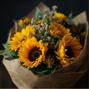 Golden Sunshine Sunflower Bouquet