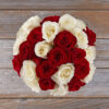 Ruby & White Rose Vase - Image 2