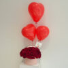 Eternal Rose Box with Balloons